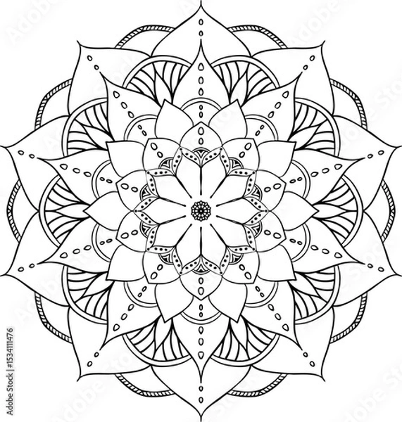 Fototapeta floral mandala relaxation patterns unique design