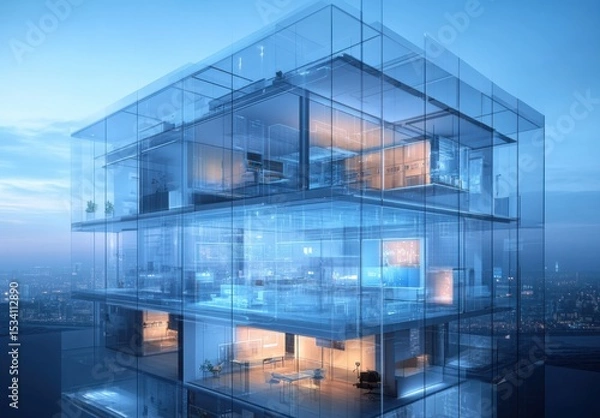 Obraz Mesmerizing Interaction of Lines and Dots Enhances the Architectural Design