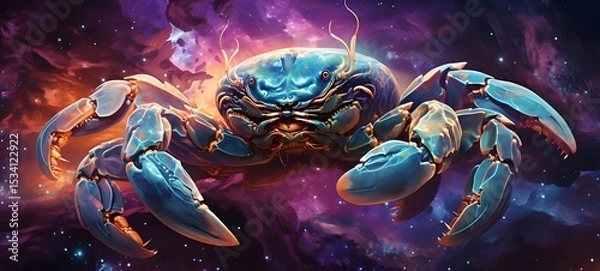 Fototapeta galaxy version of scorpion monster World, ai generative
