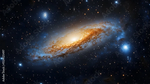 Fototapeta Ultra HD Space Galaxy background universe is rotating banner of Milky Way poster glowing galaxy wallpaper glittering milky way banner vibrant cosmic background