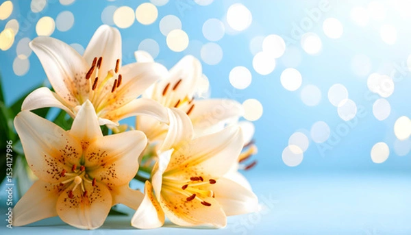 Obraz Pastel Lilies: A Delicate Bouquet of Spring