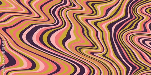 Fototapeta Abstract psychedelic groovy background. Vector.
