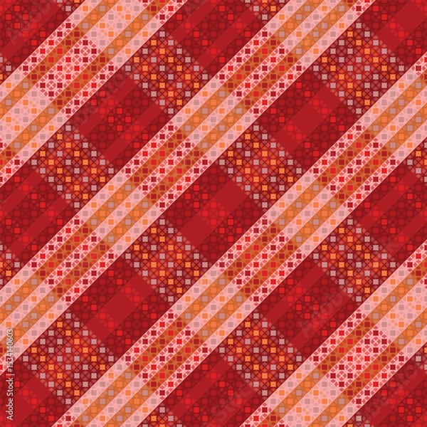 Fototapeta Tartan or plaid retro color pattern.