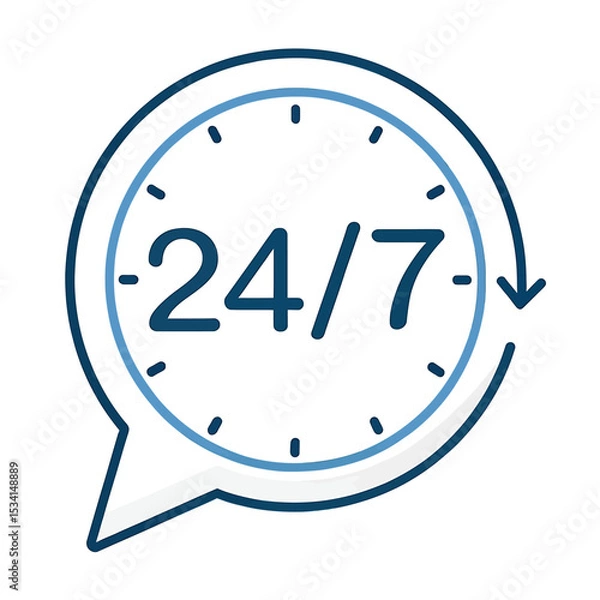 Fototapeta Customer Service and Support - Outline Icon Collection. Thin Line Set contains such Icons as Online Help, Helpdesk, Quick Response, Feedback and more. Simple web icons set. 