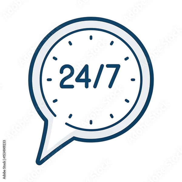 Fototapeta Customer Service and Support - Outline Icon Collection. Thin Line Set contains such Icons as Online Help, Helpdesk, Quick Response, Feedback and more. Simple web icons set. 