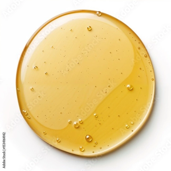 Obraz Oily substance with droplets on a smooth surface in round shape  