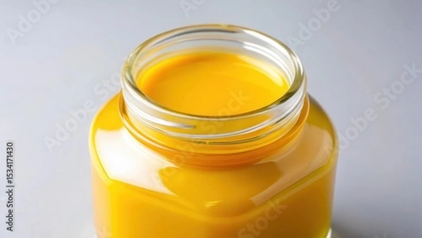 Fototapeta Close-up of yellow lithium grease for machinery lubrication