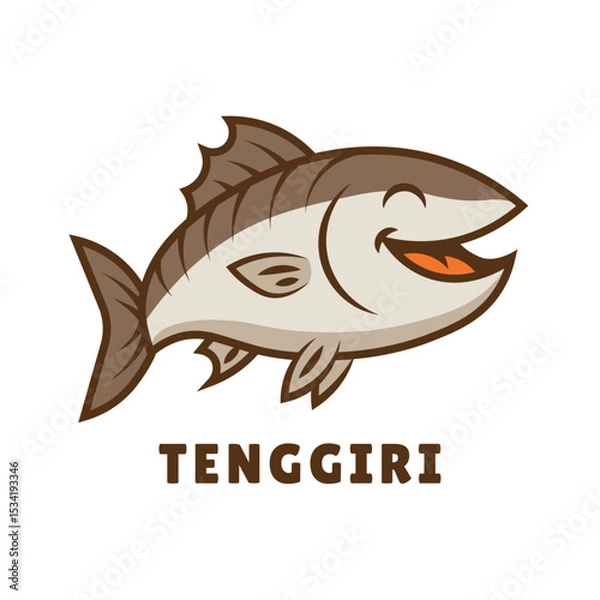 Obraz mackerel fish logo