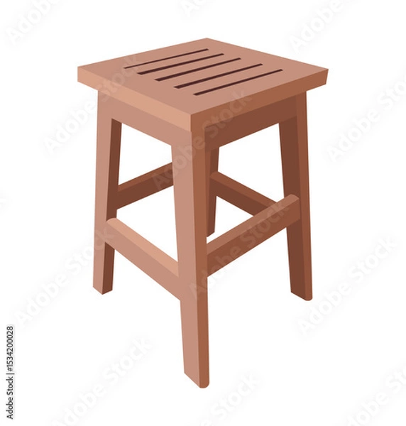 Obraz wooden chair isolated vector stock,icon, graphic, illustration vector design