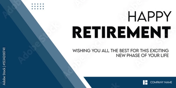 Fototapeta happy retirement text information sign, Happy Retirement lettering card, banner. Beautiful greeting scratched calligraphy white text word stars. Hand drawn invitation print design. 