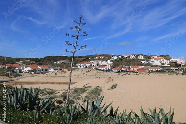 Obraz View of the beach at Monte Clerigo, Algarve, Portugal