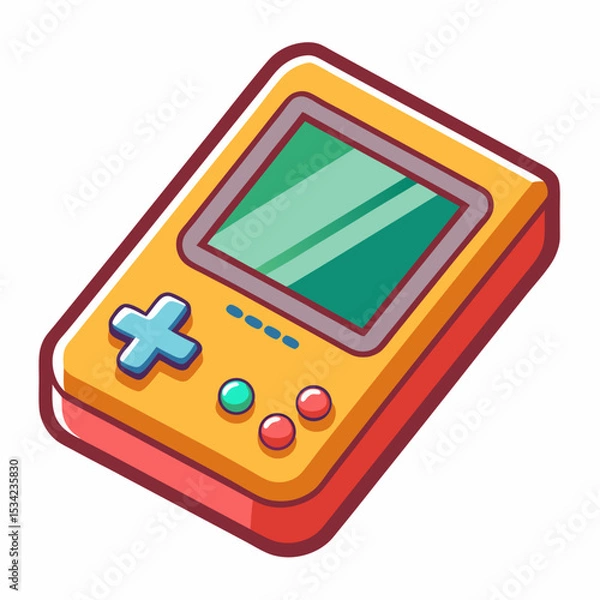 Obraz Retro Handheld Game Console and Entertainment Icon