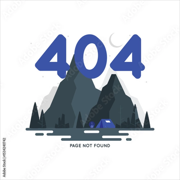 Fototapeta a 404 error page vactor 