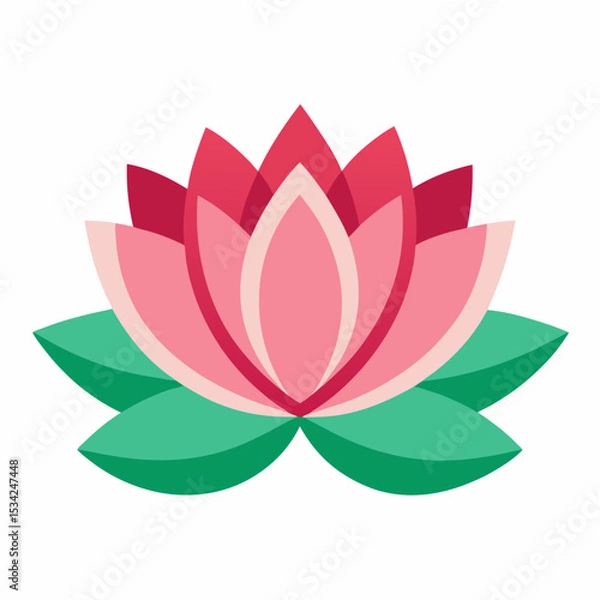 Fototapeta White Background Lotus Vector