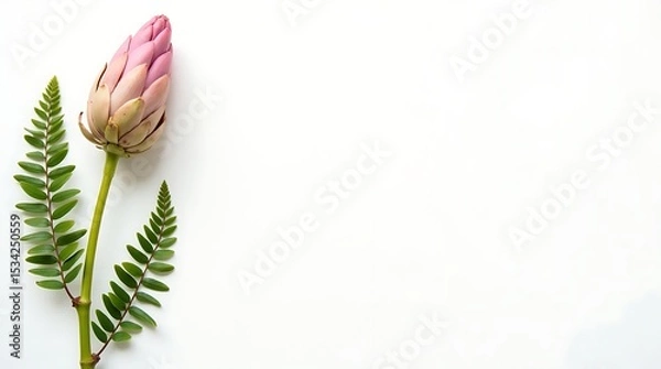 Obraz Graceful Protea on White