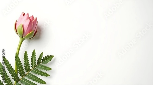 Obraz Graceful Protea on White