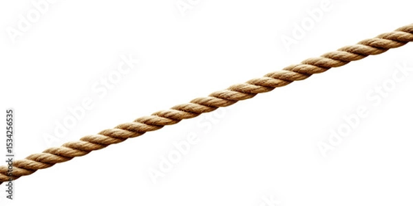 Obraz Strong twisted rope isolated on a white background png ai generated