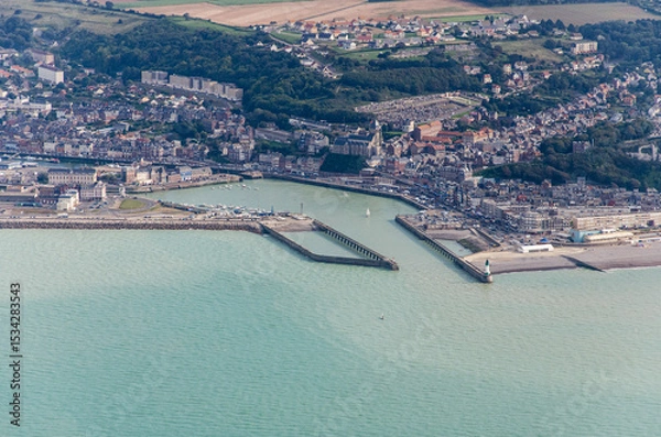 Fototapeta vue aérienne de Le Tréport en France