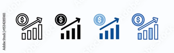 Obraz Profitable icon sheet multiple style collection isolated vector