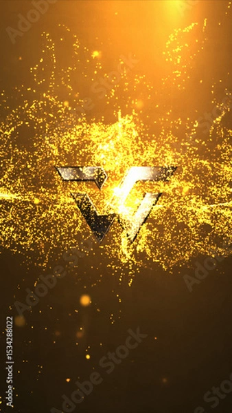 Obraz Particles Collision Vertical Logo Reveal MOGRT 189
