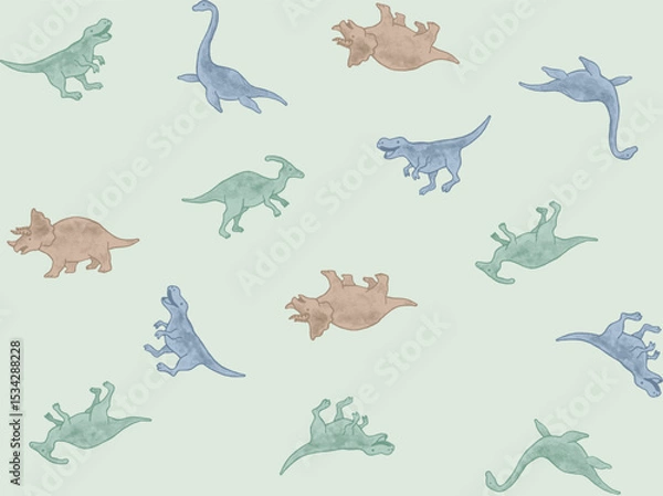 Obraz green background dinosaur