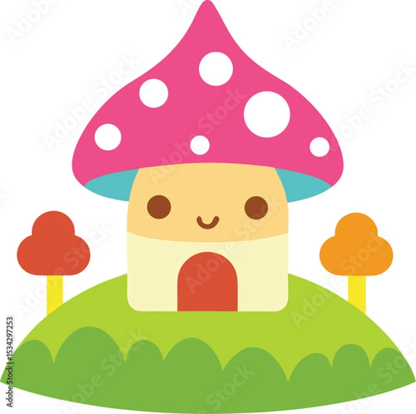 Obraz cartoon house with a dog