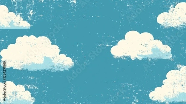 Fototapeta Sky with textured clouds