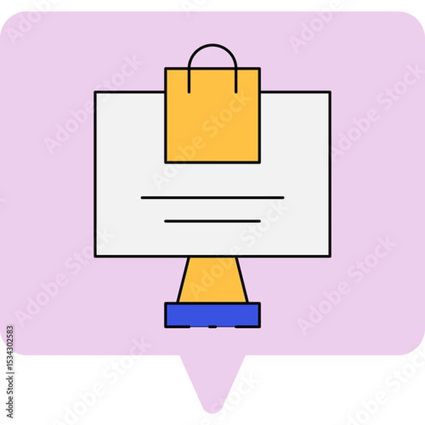 Obraz Shopping single icon vector illustration