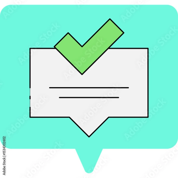 Obraz Text single icon vector illustration