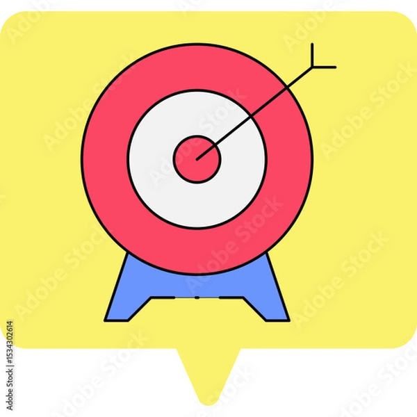 Obraz Target single icon vector illustration
