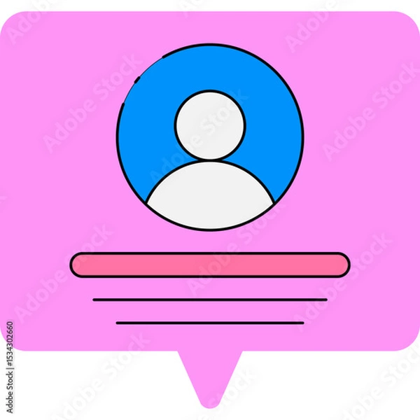 Obraz User Profile single icon vector illustration