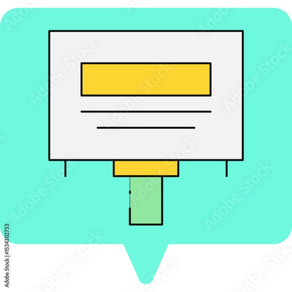 Obraz Billboard single icon vector illustration
