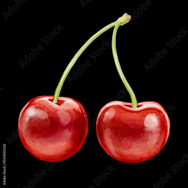 Fototapeta cherry illustration