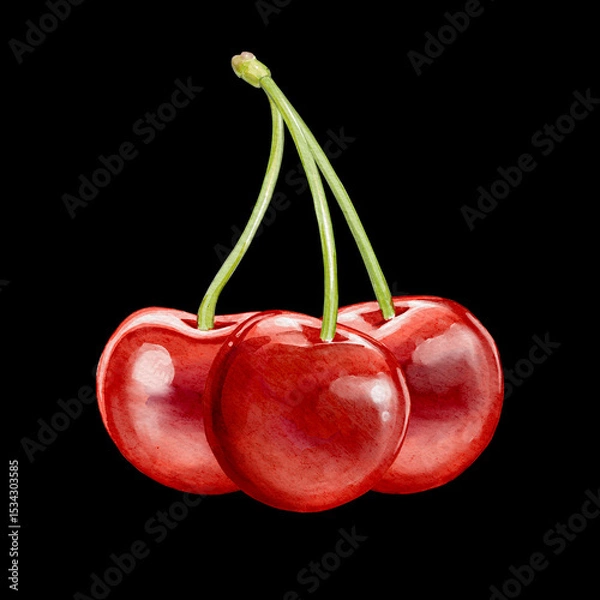 Fototapeta cherry illustration
