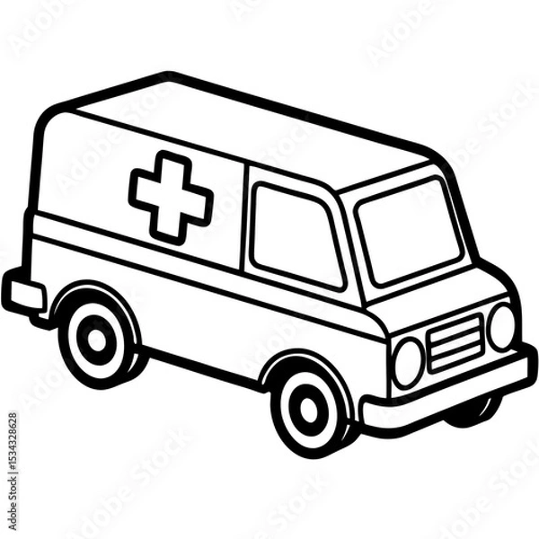 Obraz Retro Medic Transport Vector