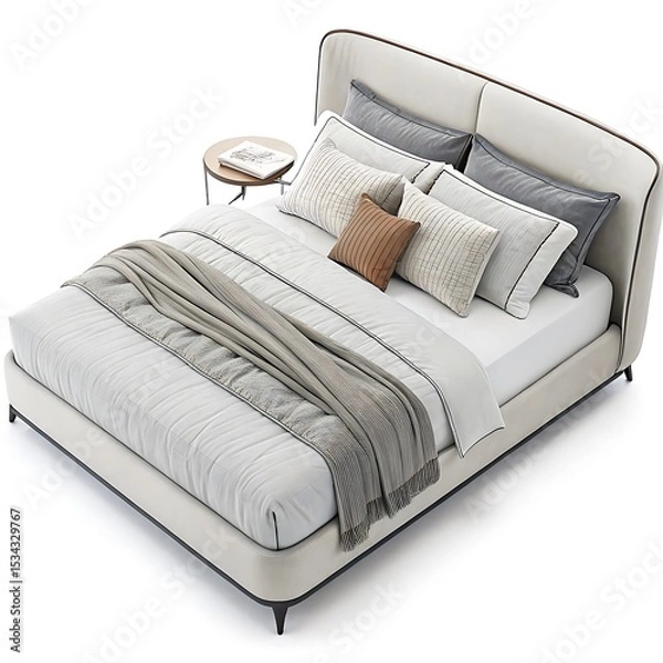 Obraz bed with pillows