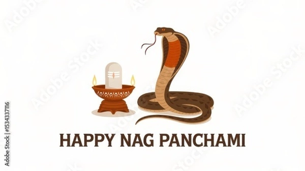 Obraz Happy Nag Panchami, Generative ai.