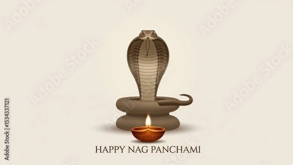 Obraz Happy Nag Panchami, Generative ai.