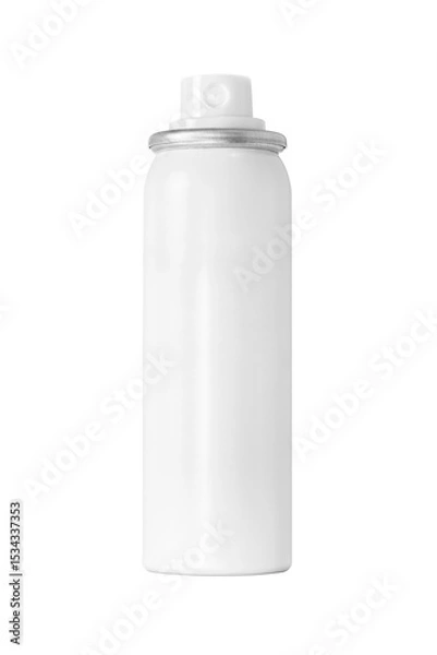 Fototapeta White aerosol spray can without cap isolated on transparent background for packaging or product mockup design