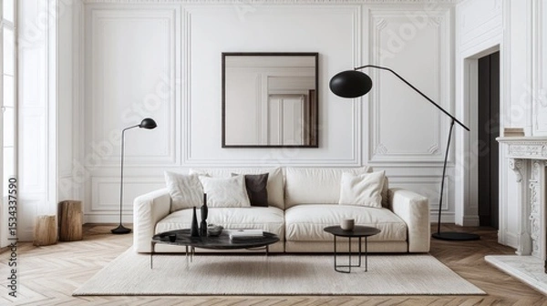 Fototapeta Elegant living room interior
