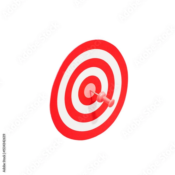 Fototapeta Target with pin transparent background
