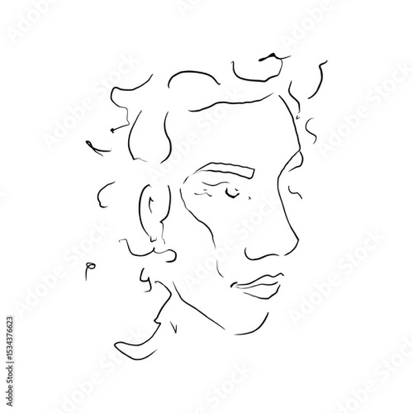 Obraz the image of a person in profile