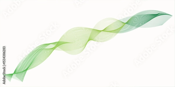 Fototapeta Abstract Green Wave Design for Modern Backgrounds