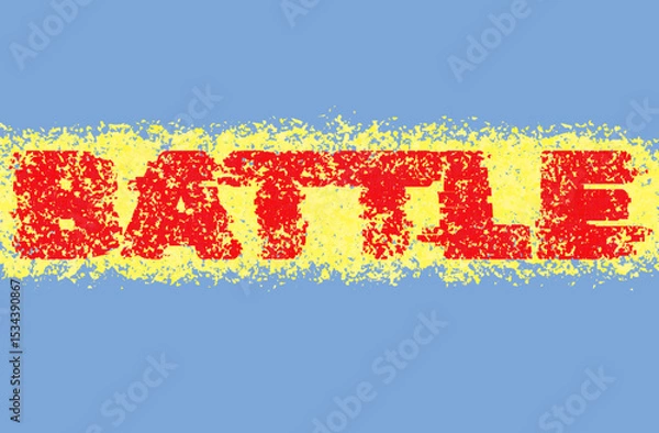 Fototapeta Word text Battle isolated on blue background. Background. Banner.