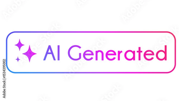 Fototapeta AI Generated gradient label logo icon