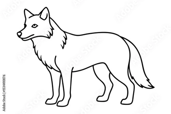 Fototapeta Minimalist Wolf Vector