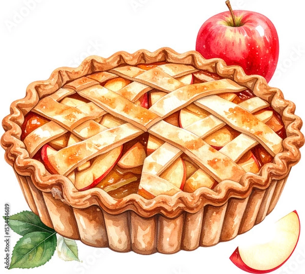 Fototapeta 사과 파이 일러스트