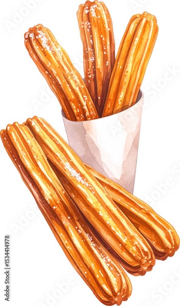 Fototapeta 츄러스 일러스트