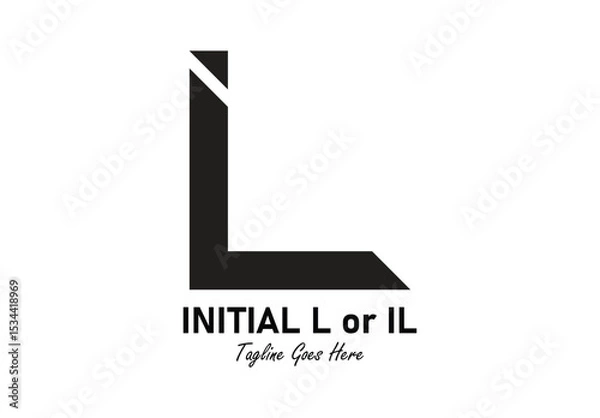 Obraz Initial letter L or IL logo