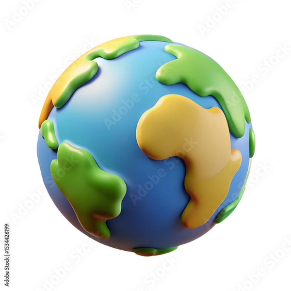 Fototapeta globe on white background